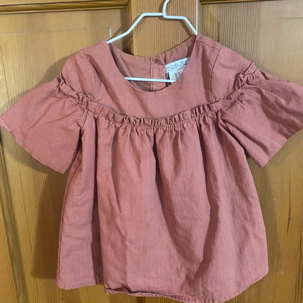 Rachel Zoe Girls' Ruffled Mauve Blouse